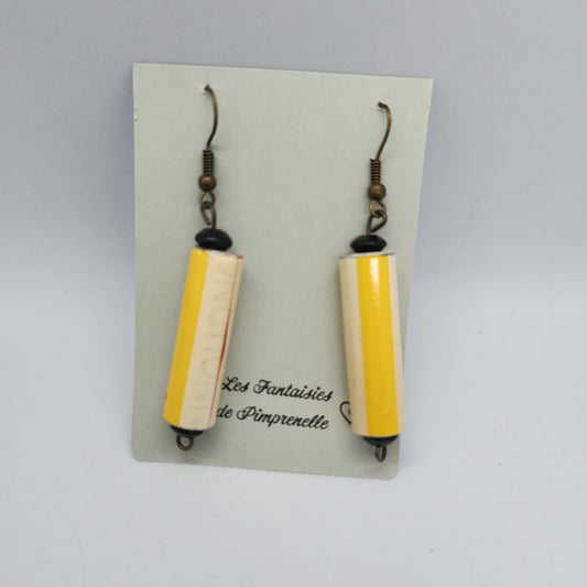Boucles d’oreilles papier