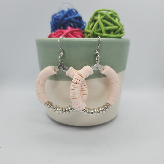 Boucles d’oreilles créoles Perles heishi
