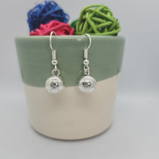 Boucles d’oreilles ballon argenté