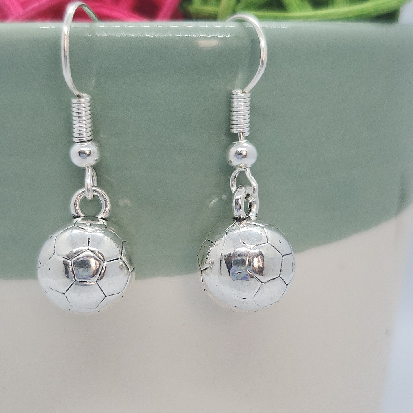 Boucles d’oreilles ballon argenté