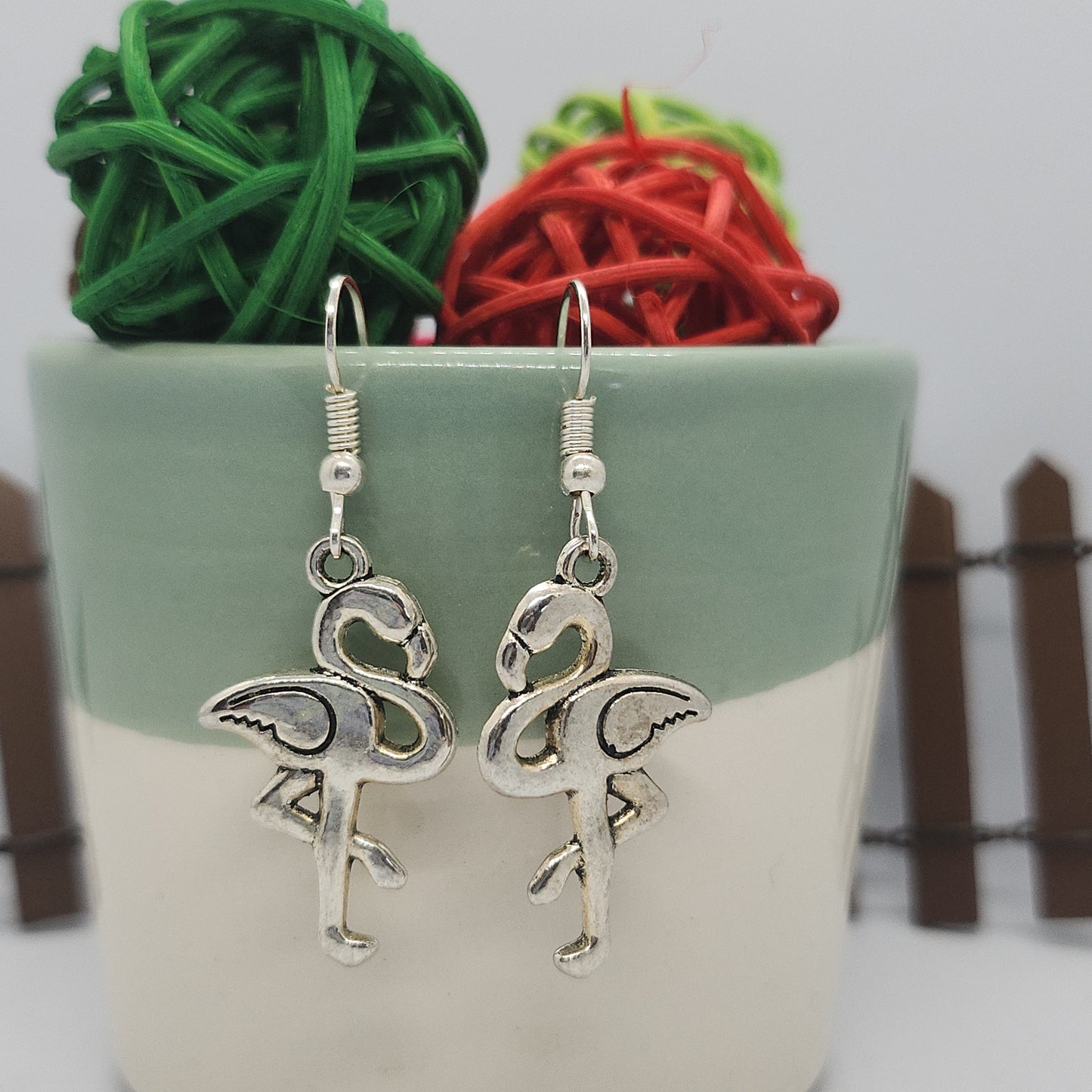 Boucles d’oreilles flamant rose