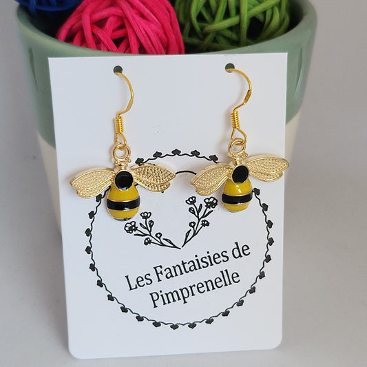 Boucles d’oreilles abeilles