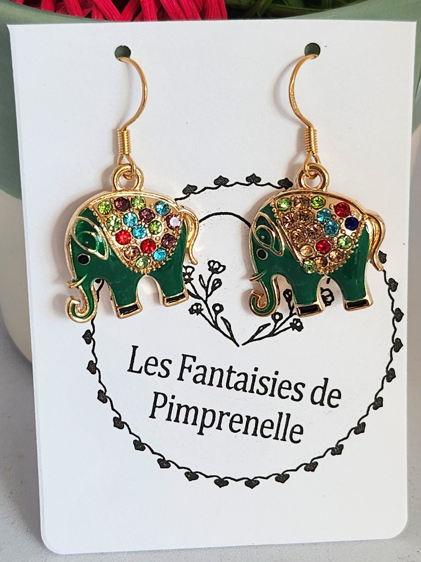 Boucles d’oreilles éléphants