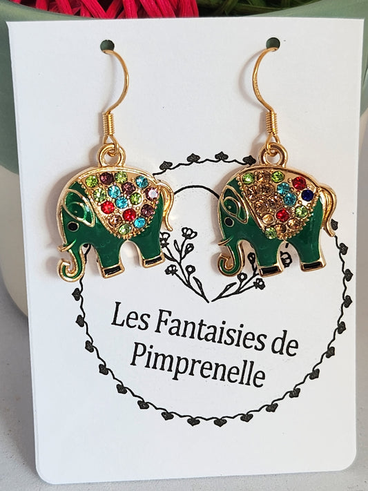 Boucles d’oreilles éléphants