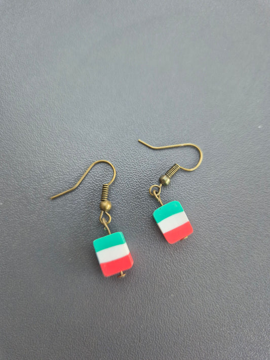 Boucles d’oreilles drapeau Italie