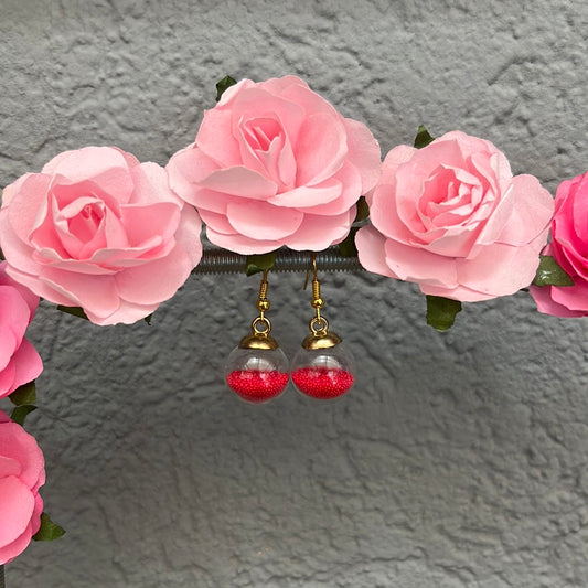 Boucles d’oreilles boule en verre