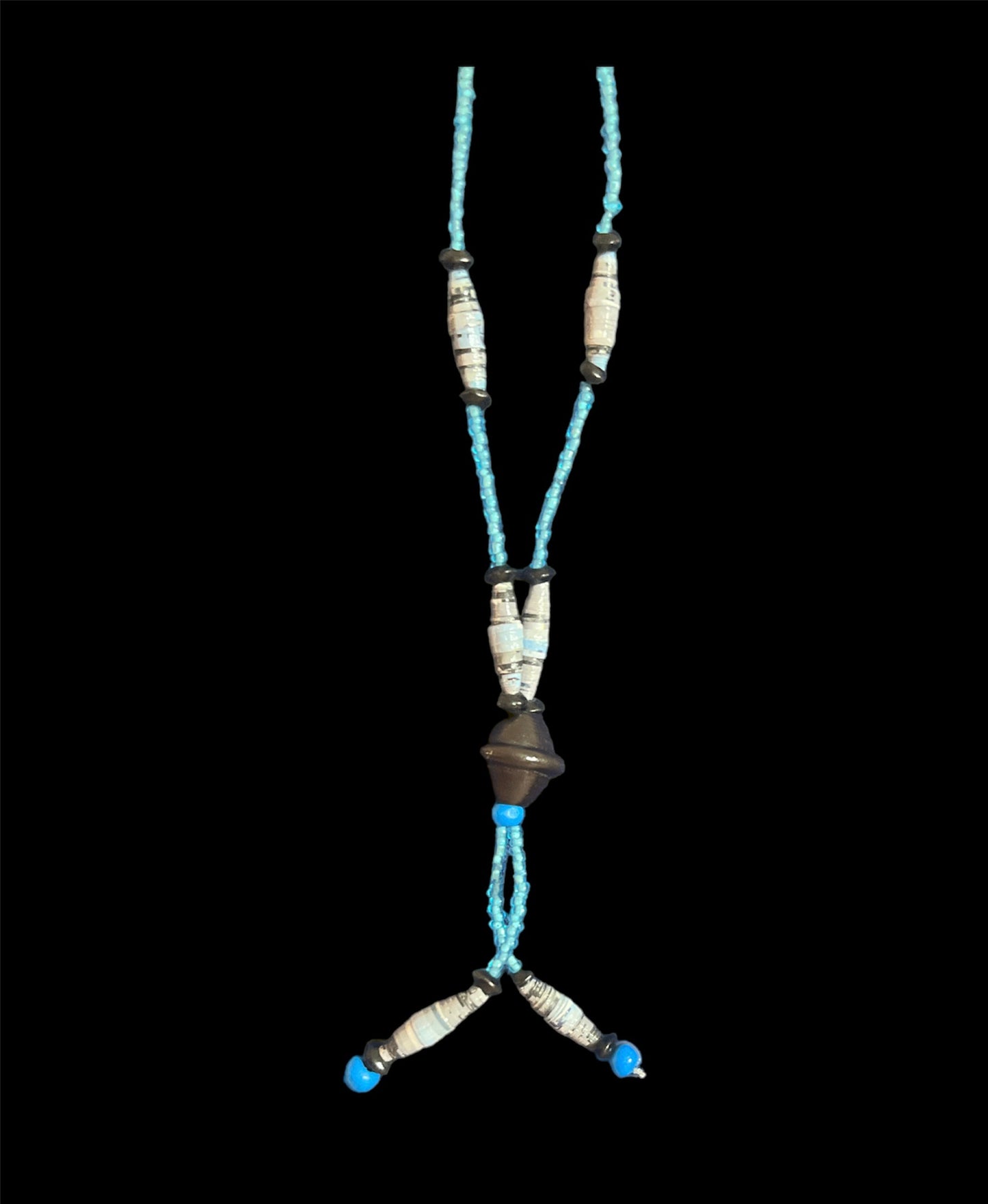Collier perles en papier