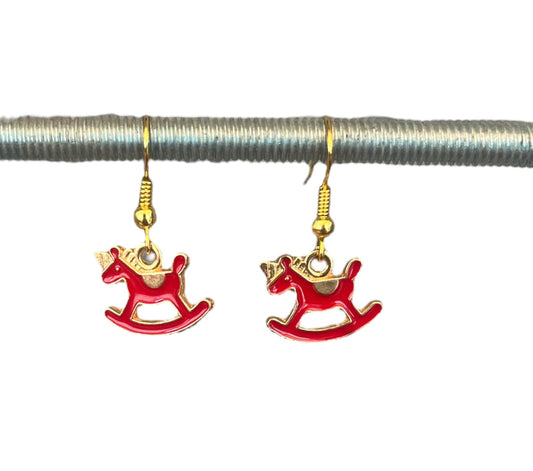 Boucles d’oreilles cheval à bascule