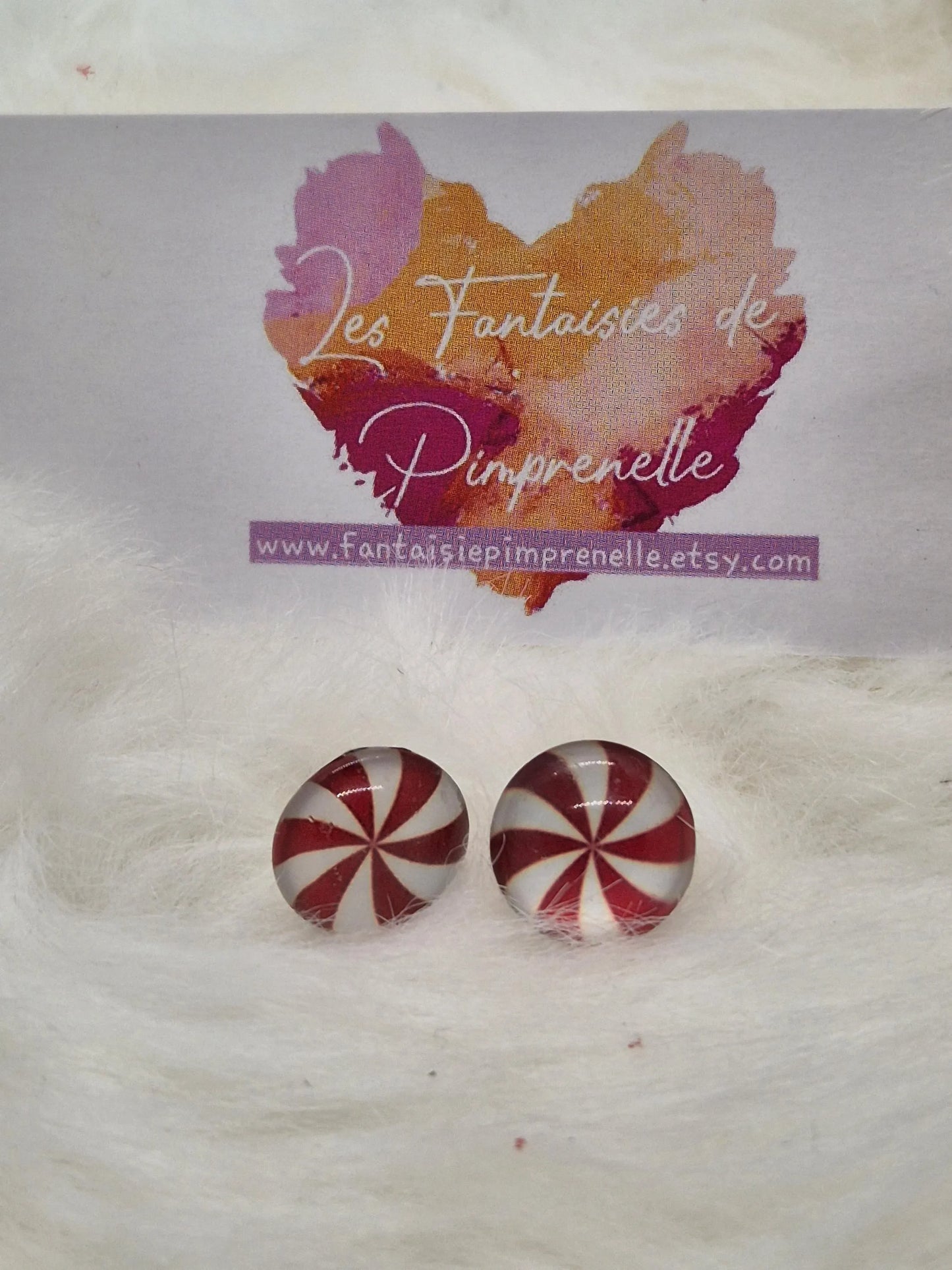 Boucles d'oreilles puces cabochon