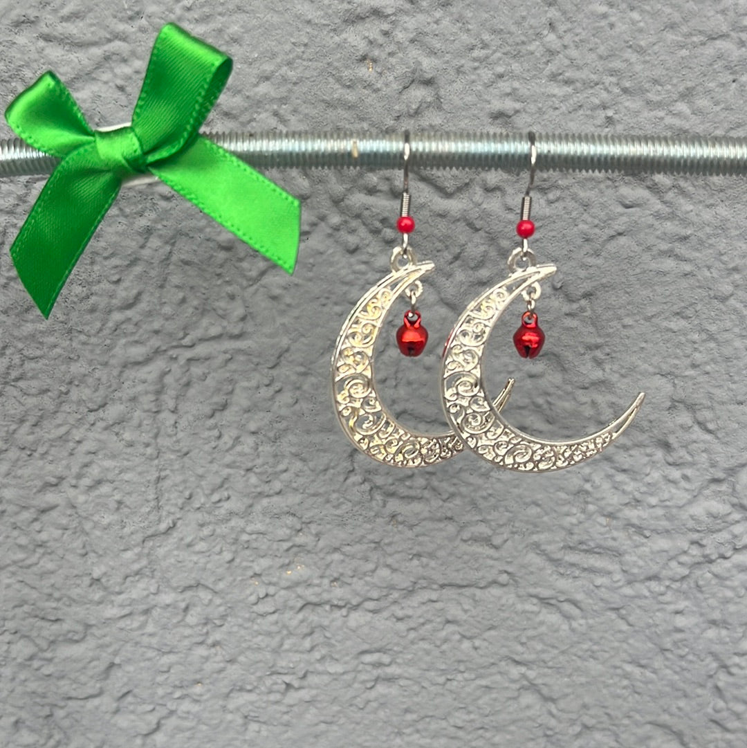 Boucles d’oreilles Lune rouge