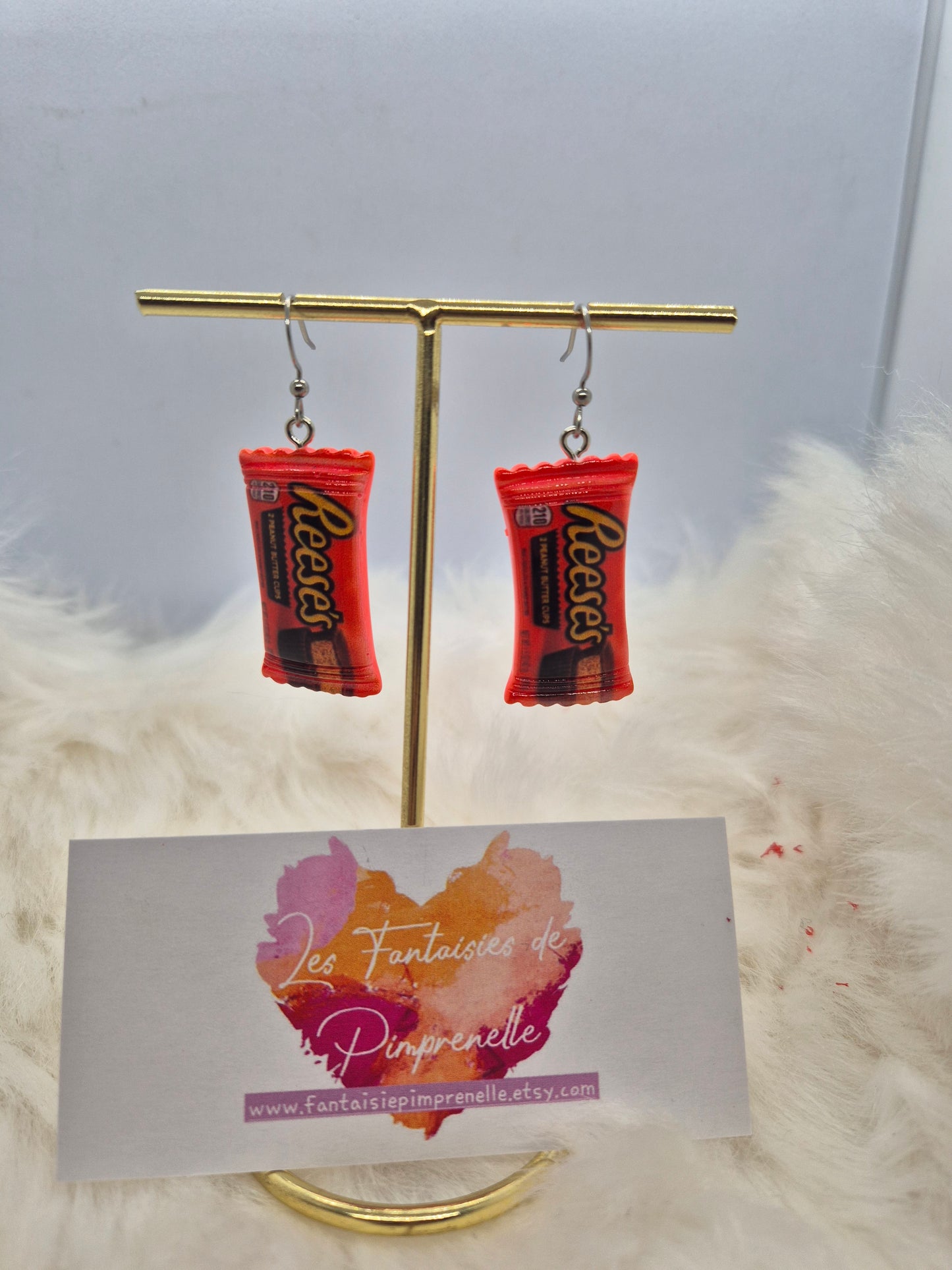 Boucles d'oreilles gourmandes, chocolat, cadeau anniversaire, Noël...