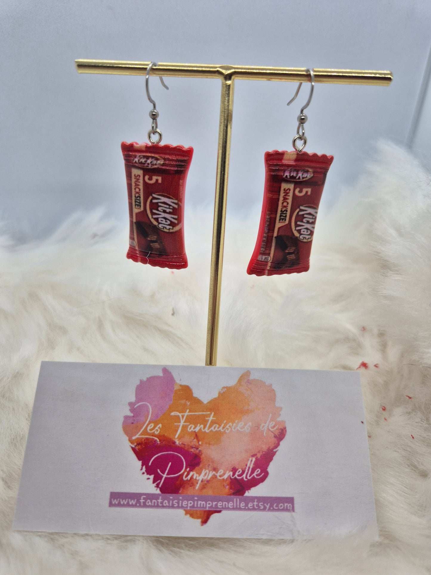 Boucles d'oreilles gourmandes, chocolat, cadeau anniversaire, Noël...