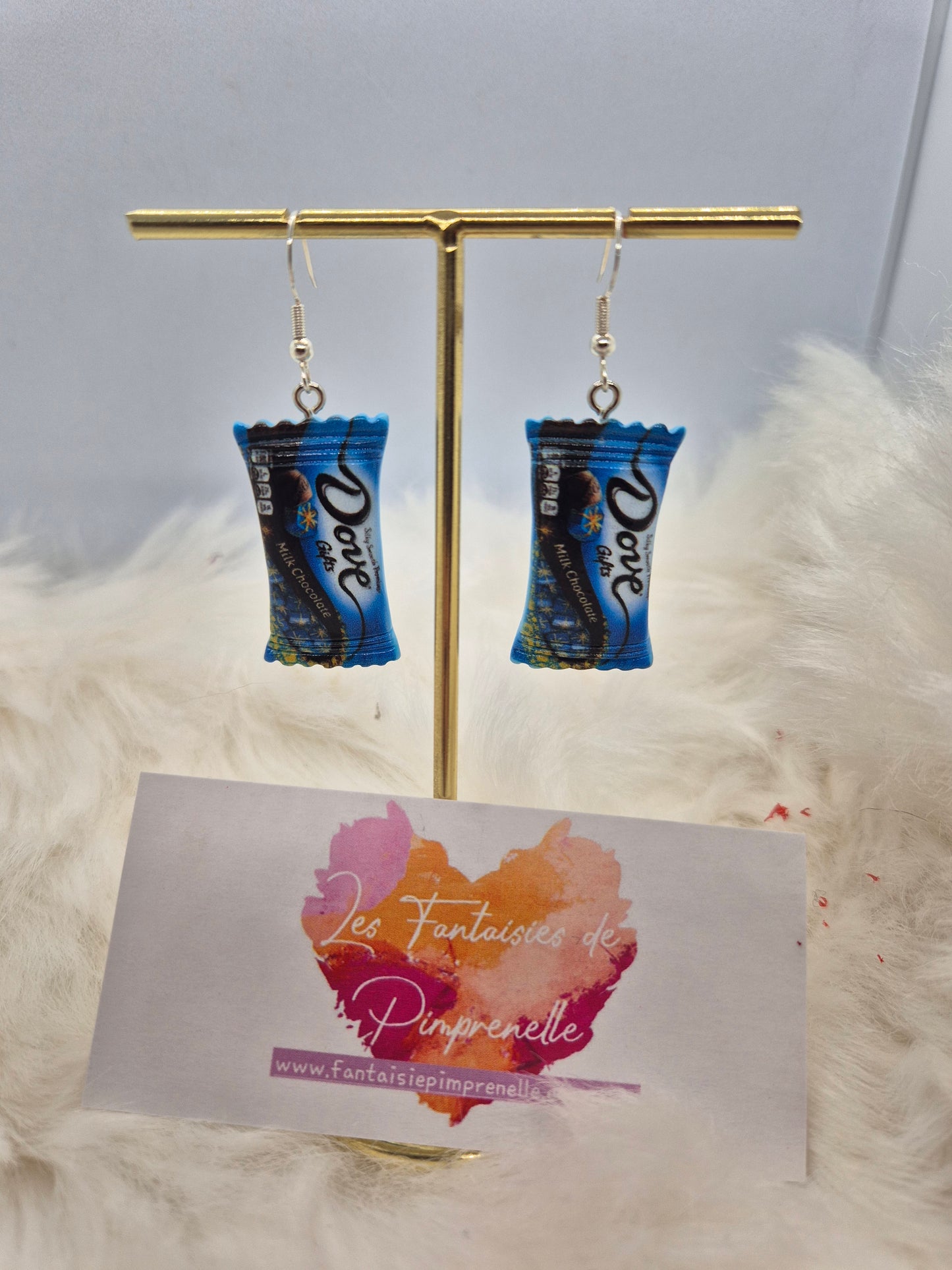 Boucles d'oreilles gourmandes, chocolat, cadeau anniversaire, Noël...