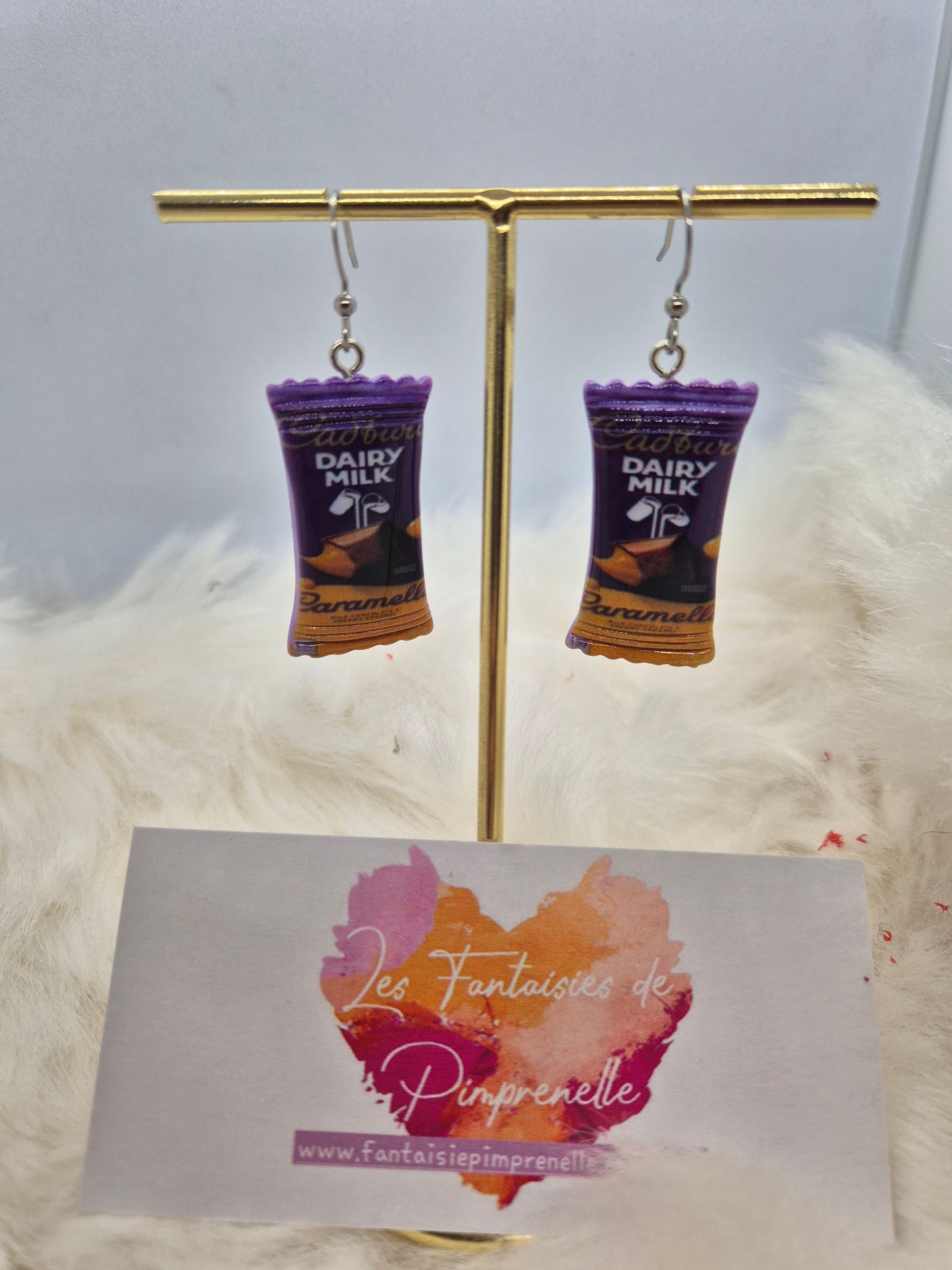 Boucles d'oreilles gourmandes, chocolat, cadeau anniversaire, Noël...