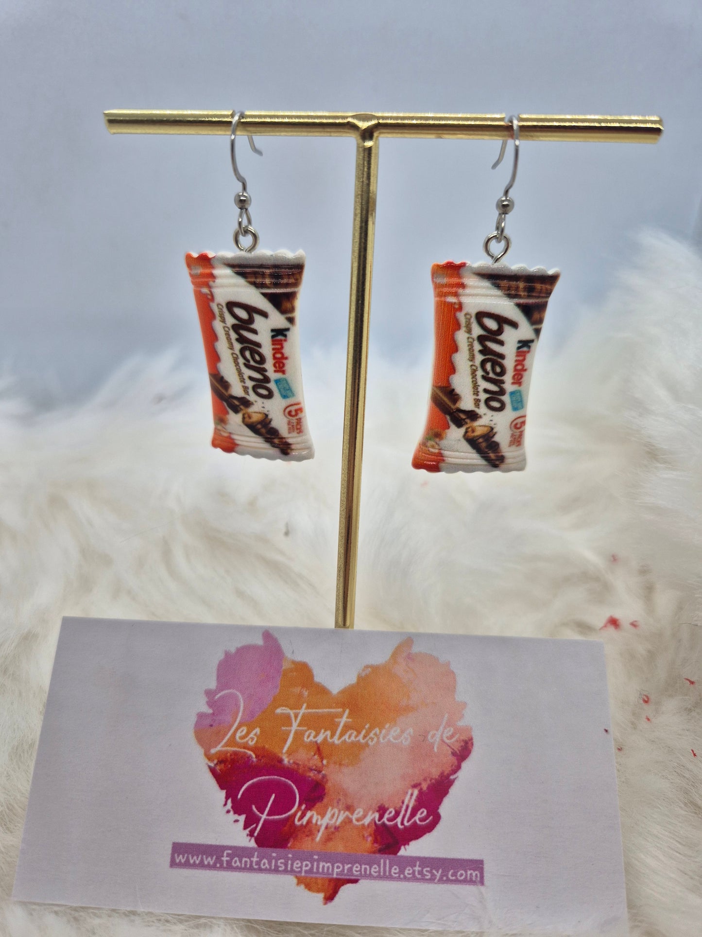 Boucles d'oreilles gourmandes, chocolat, cadeau anniversaire, Noël...