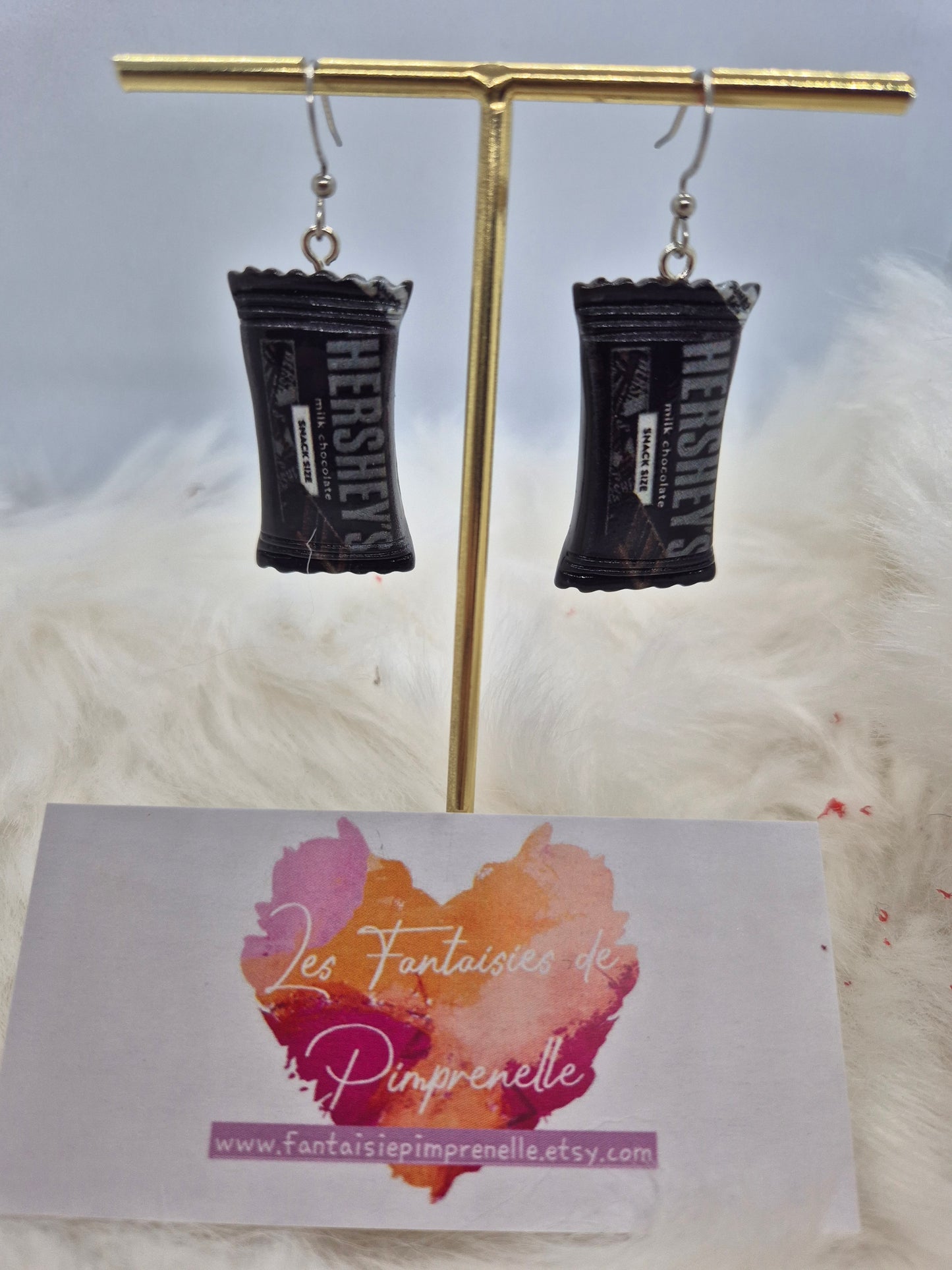 Boucles d'oreilles gourmandes, chocolat, cadeau anniversaire, Noël...
