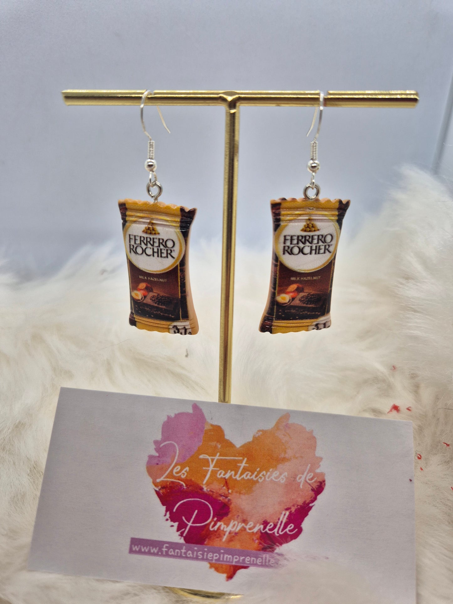 Boucles d'oreilles gourmandes, chocolat, cadeau anniversaire, Noël...