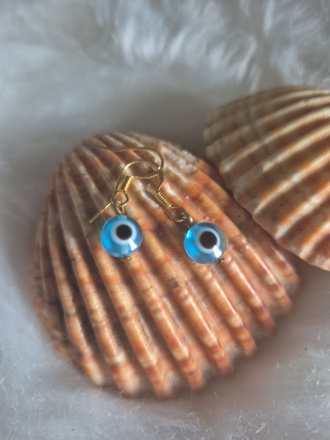 Boucles d'oreilles œil bleu turquoise