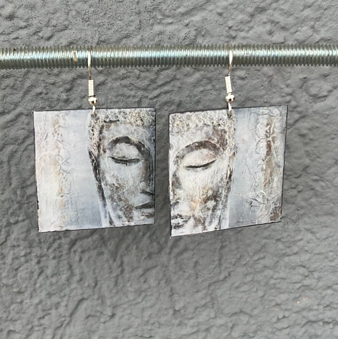 Boucles d’oreilles bouddha en papier