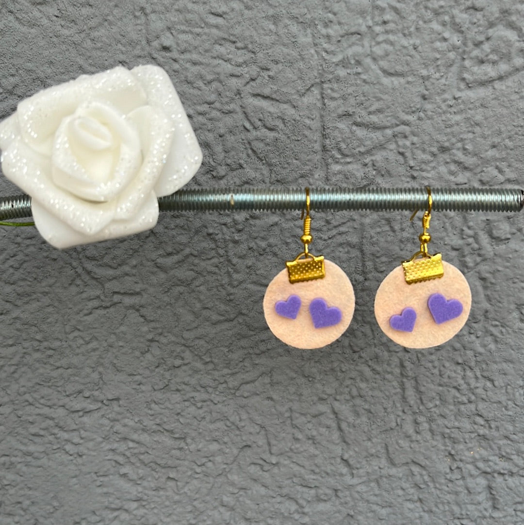 Boucles d’oreilles feutrine