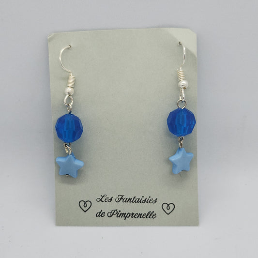 Boucles d’oreilles bleu
