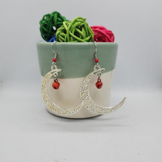 Boucles d’oreilles Lune rouge
