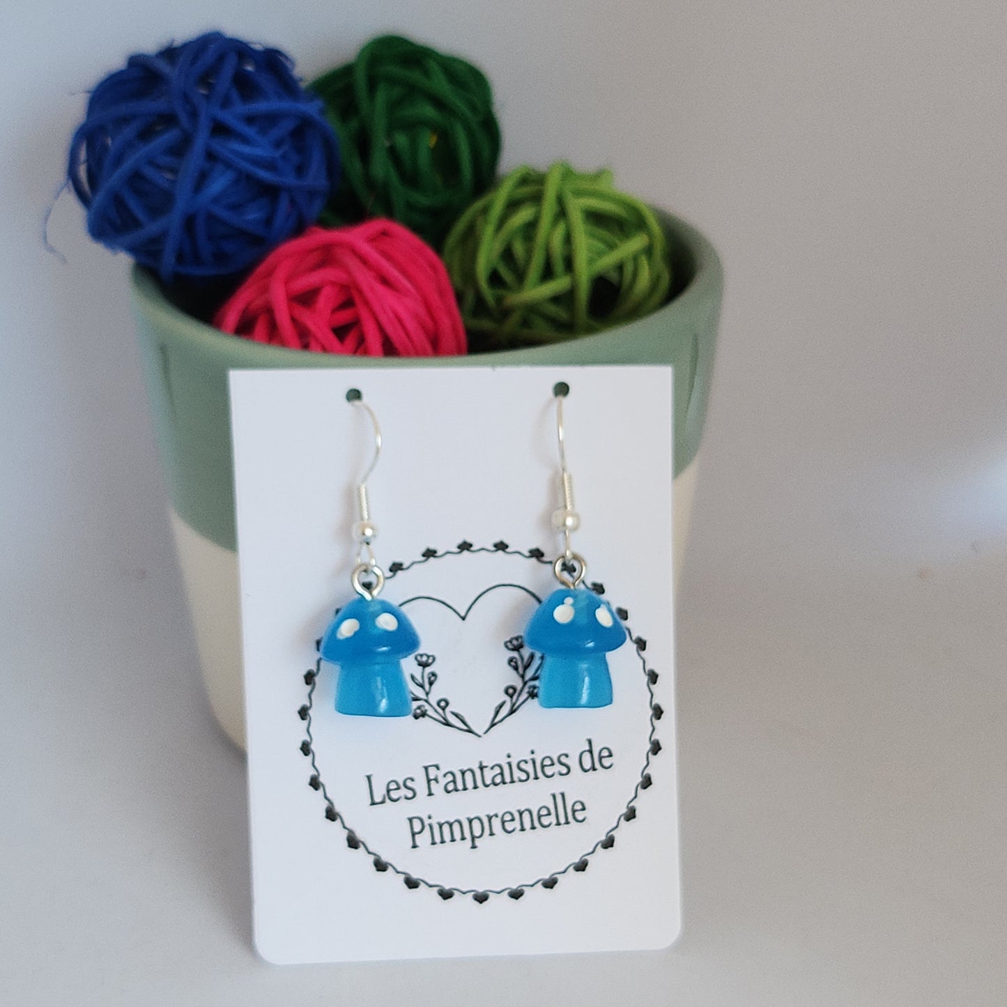 Boucles d’oreilles champignons