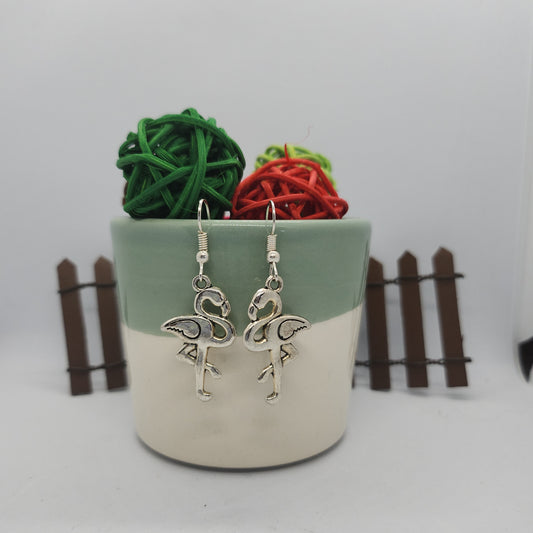 Boucles d’oreilles flamant rose