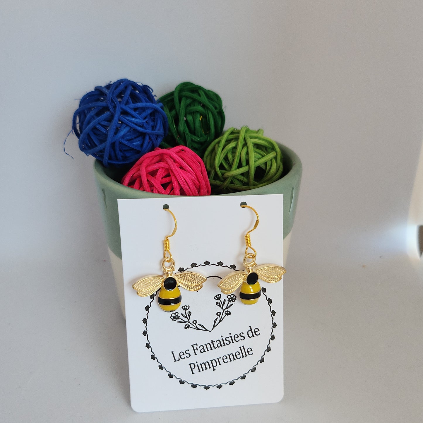 Boucles d’oreilles abeilles