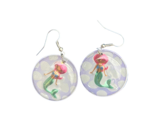 Boucles d'oreilles sirène