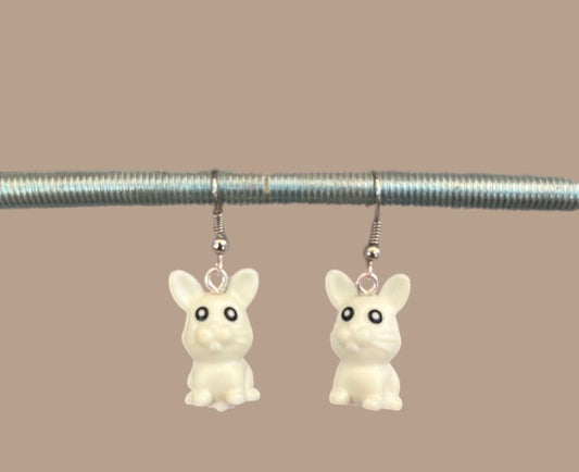 Boucles d'oreilles lapin blanc