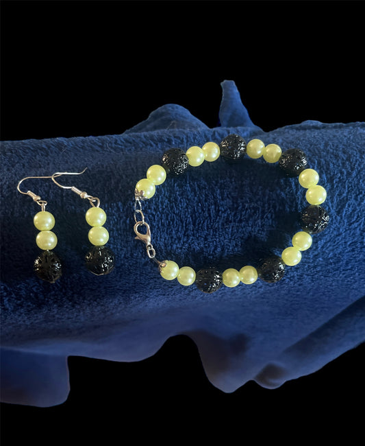 Parure bracelet et boucles d'oreilles