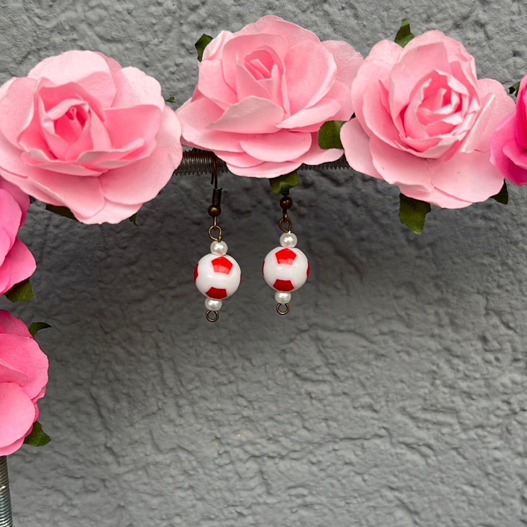 Boucles d’oreilles ballons de foot
