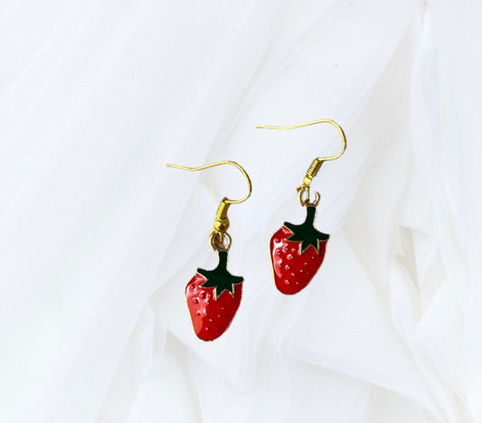 Boucles d’oreilles fraise
