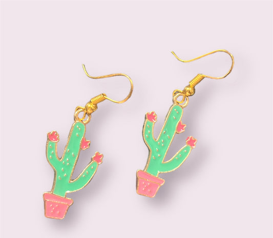Boucles d’oreilles cactus