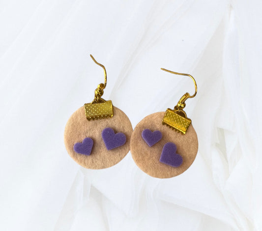 Boucles d’oreilles feutrine