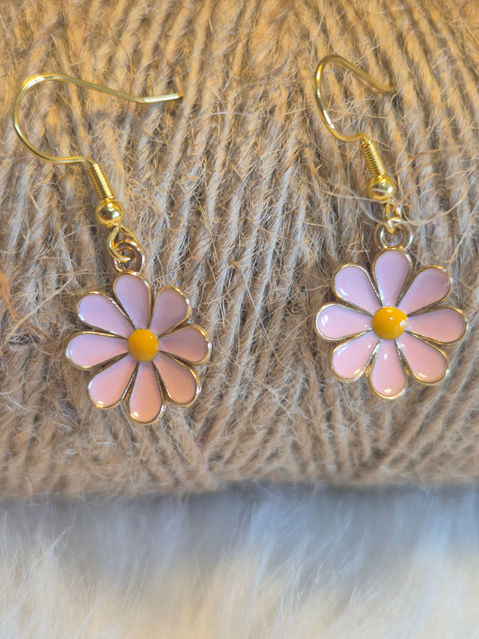 Boucles d’oreilles fleurs rose 🌸🌺 #Bijoux #Fleurs #Mode