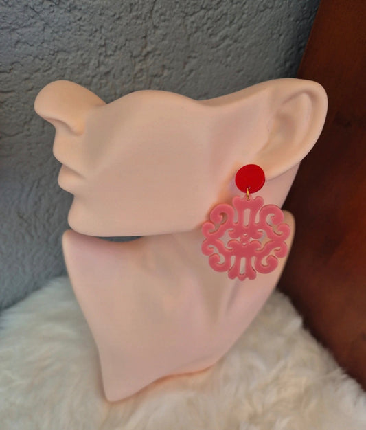 Boucles d’oreilles rose et rouge 💖❤️ #Bijoux #Mode #Accessoires
