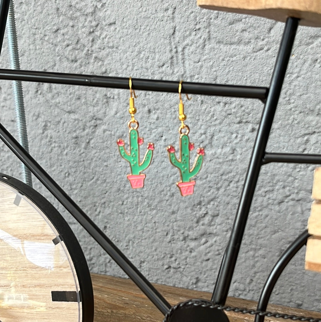 Boucles d’oreilles cactus