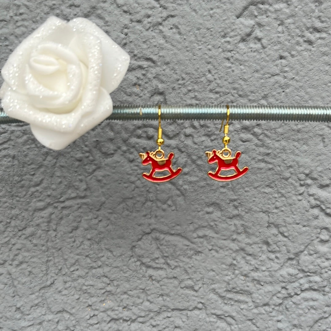 Boucles d’oreilles cheval à bascule