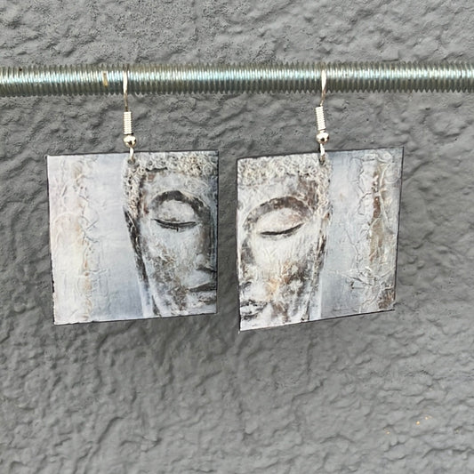 Boucles d’oreilles bouddha en papier