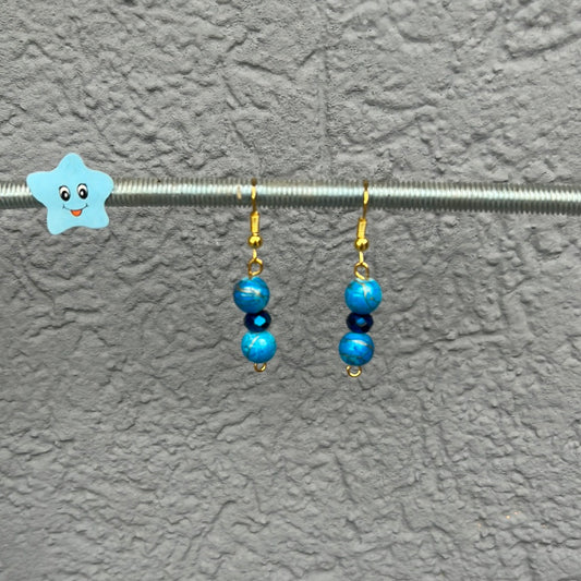 Boucles d’oreilles bleu