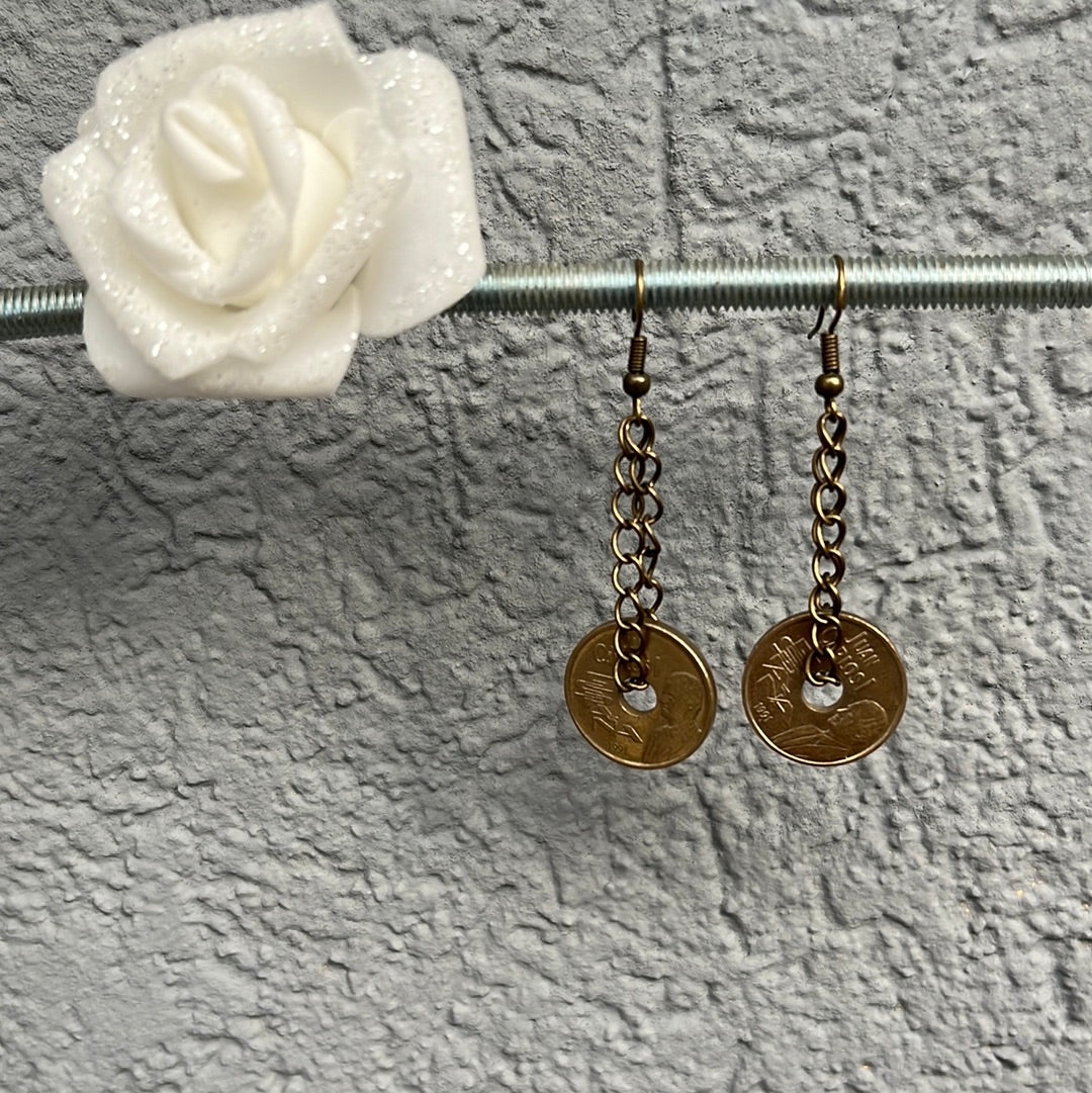 Boucles d’oreilles pièces de monnaie