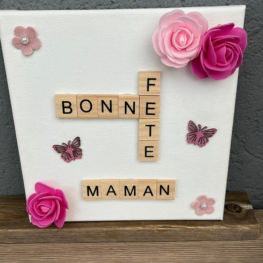 Toile Bonne Fête Maman